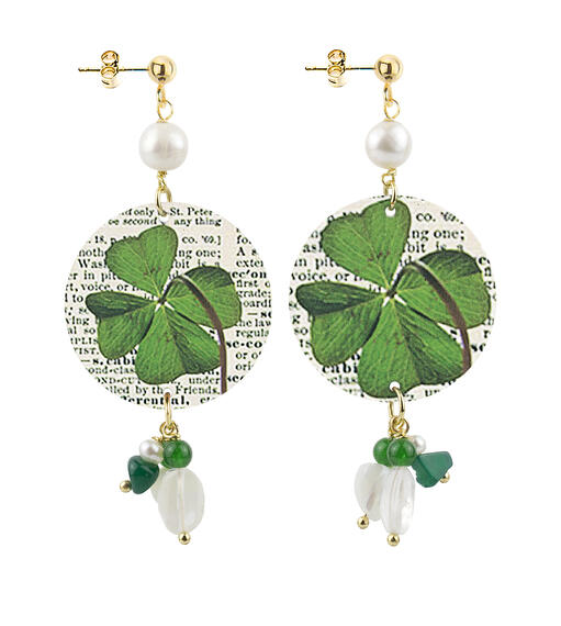 Orecchini Quadrifoglio Piccolo Perla - Lebole Maison