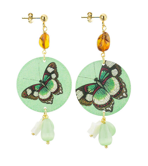 Orecchini Farfalla Piccolo Arancione - Lebole Maison