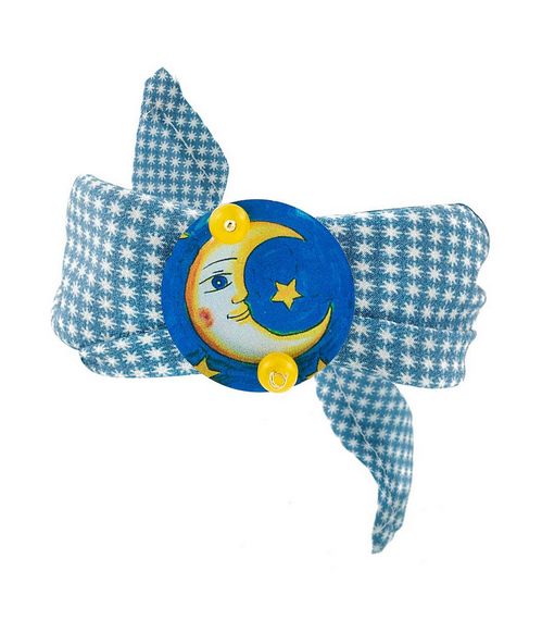Yellow Moon Fabric Bracelet - Lebole Maison