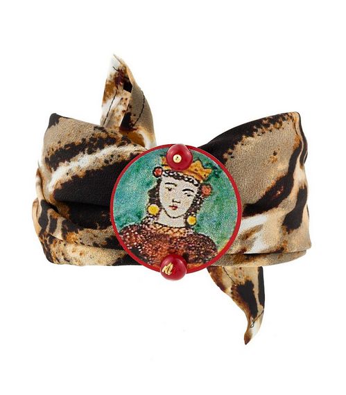 Bracciale Tessuto Cavaliere Rubino - Lebole Maison