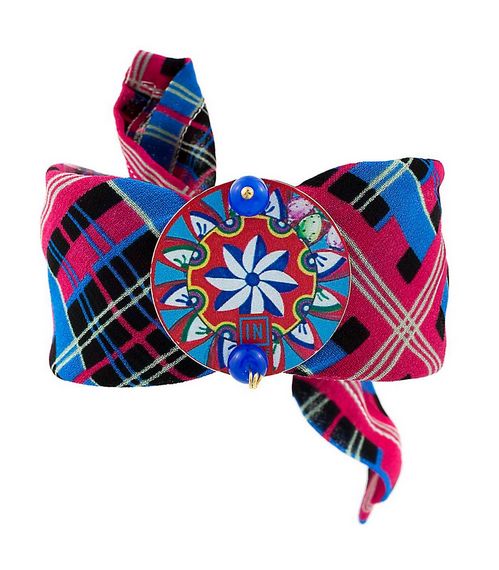 Bracciale Tessuto Ruota Blu - Lebole Maison