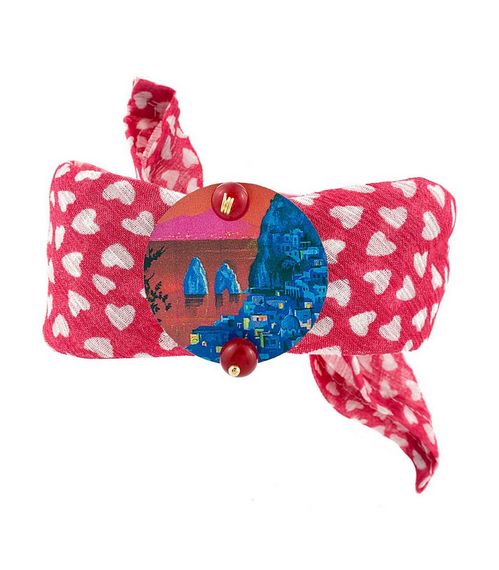 Faraglioni Ruby Fabric Bracelet - Lebole Maison