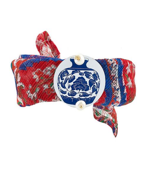 Bracciale Tessuto Vaso Perla - Lebole Maison