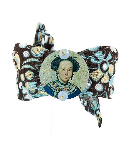 Bracciale Tessuto Dignitario Celeste - Lebole Maison