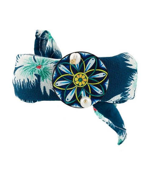 Bracciale Tessuto Mosaico Perla - Lebole Maison