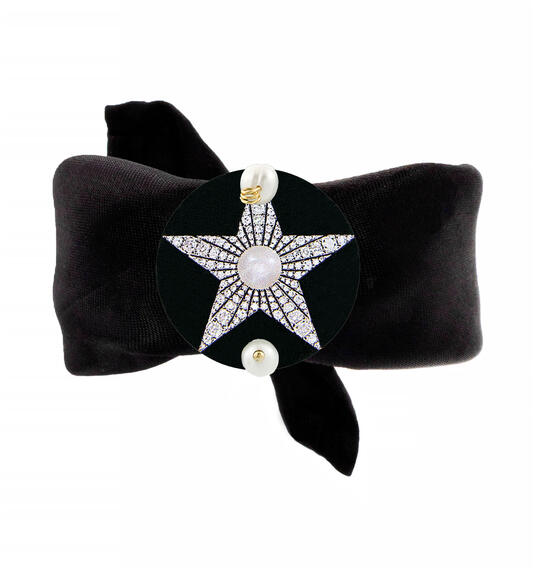 Bracciale Nero Stella Classico Perla - Lebole Maison