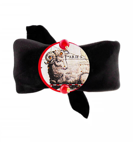 Bracciale Nero Ariete Classico Rubino - Lebole Maison