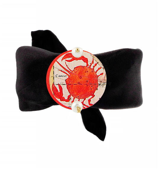 Bracciale Nero Cancro Classico Perla - Lebole Maison