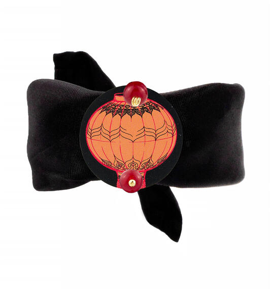 Bracciale Nero Lanterna Classico Rubino - Lebole Maison