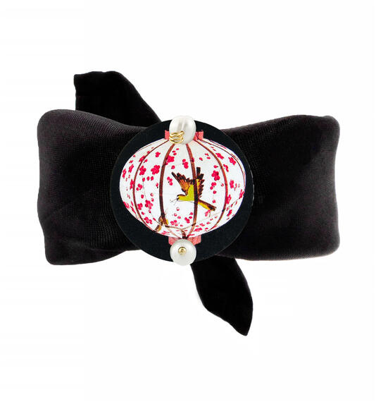 Bracciale Nero Lanterna Classico Perla - Lebole Maison