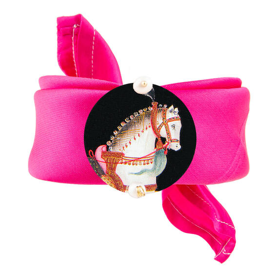 Bracciale Fucsia Cavallo Classico Perla - Lebole Maison