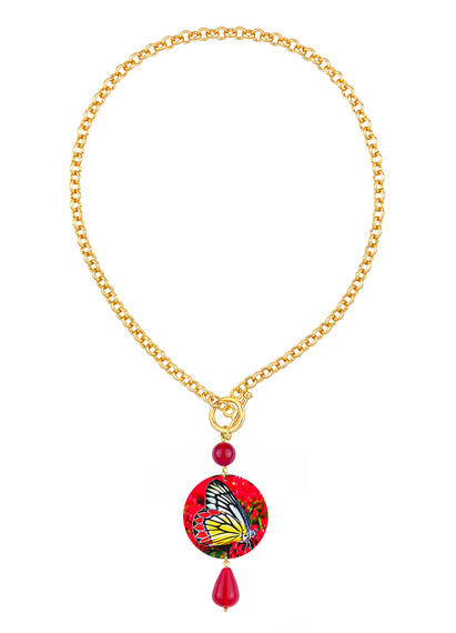 Collana Farfalla Classico Rubino - Lebole Maison