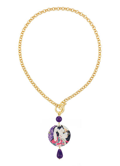 Classic Purple Kiss Necklace - Lebole Maison