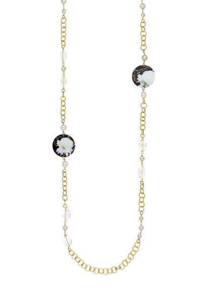 Collana Lebolina Classico Fiore Bianco Perla - Lebole Maison