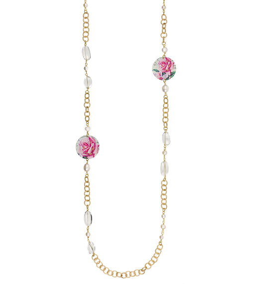 Collana Lebolina Classico Rosa Fondo Grigio - Lebole Maison