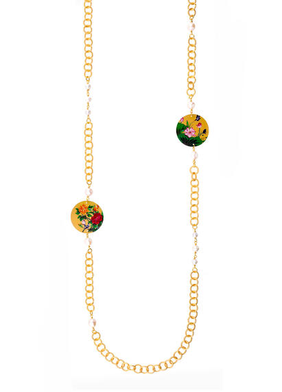 Collana Lebolina Classico Ramo Fiori Perla - Lebole Maison