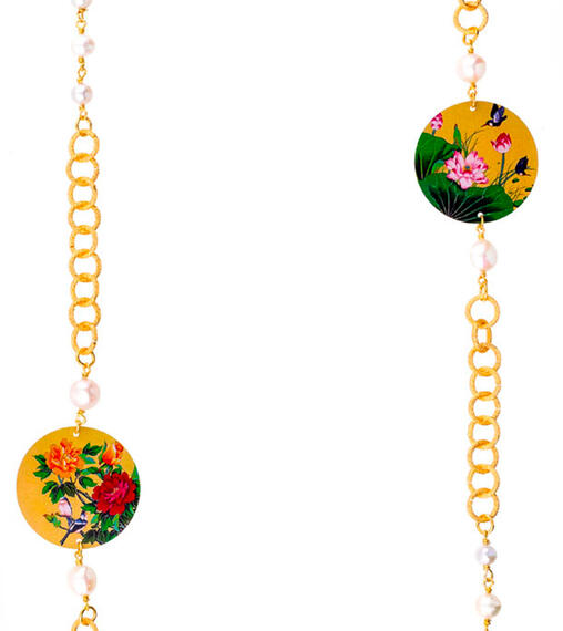 Collana Lebolina Classico Ramo Fiori Perla - Lebole Maison