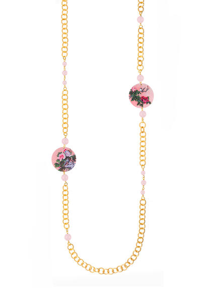 Collana Lebolina Classico Ramo Fiori Rosa - Lebole Maison