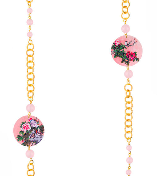 Collana Lebolina Classico Ramo Fiori Rosa - Lebole Maison