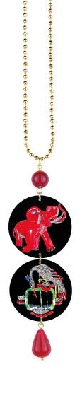 Collana Elefante Rubino - Lebole Maison