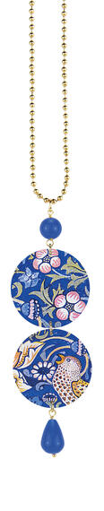 Collana Tessuto Fiori Blu - Lebole Maison