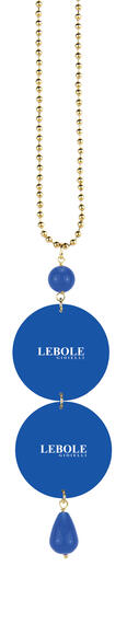 Collana Tessuto Fiori Blu - Lebole Maison