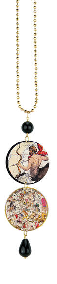 Black Sagittarius Necklace - Lebole Maison