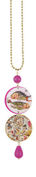 Collana Pesci Fucsia - Lebole Maison