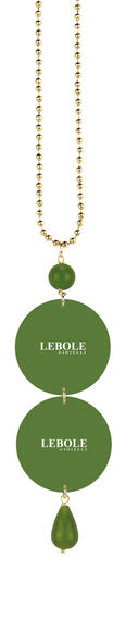 Collana Fiore Arancio Verde Oliva - Lebole Maison
