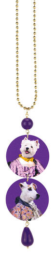 Collana Cani Fondo Viola Viola - Lebole Maison