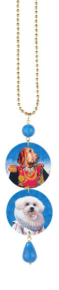 Collana Cani Fondo Blu Azzurro - Lebole Maison