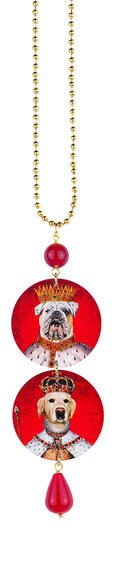 Collana Cani Fondo Rosso Rubino - Lebole Maison