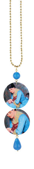 Collana Ritratto F. Zandomeneghi Azzurro - Lebole Maison