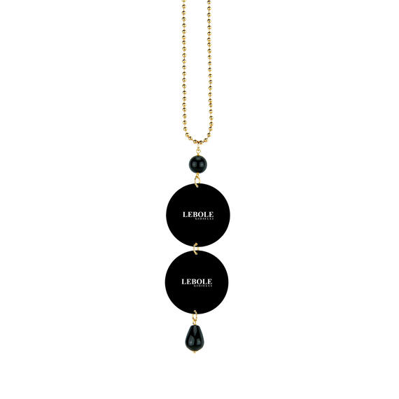 Collana Fiori Rosa E Bianchi Nero - Lebole Maison