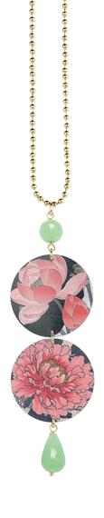 Collana Fiore Rosa Verde Giada - Lebole Maison