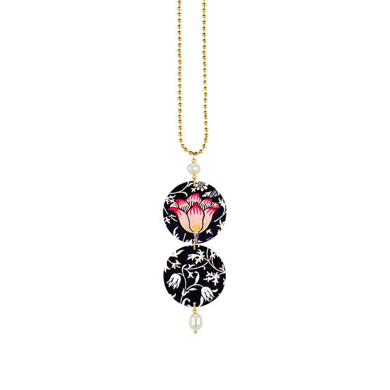 Collana Tessuto Fiori Perla - Lebole Maison