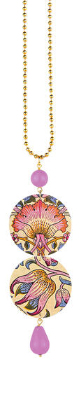 Collana Tessuto Fiori Viola Chiaro - Lebole Maison