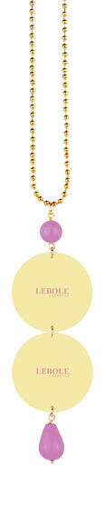 Collana Tessuto Fiori Viola Chiaro - Lebole Maison