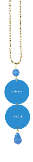 Collana Tessuto Fiori Azzurro - Lebole Maison