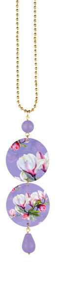 Collana Fiore Bianco Lilla - Lebole Maison