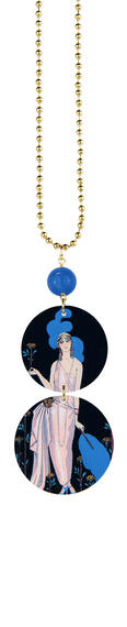 Collana Donna Fondo Nero Azzurro - Lebole Maison