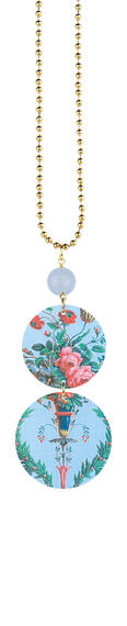 Collana Fiori Vaso Antico Celeste - Lebole Maison