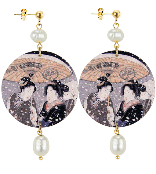 Orecchini Donne Ombrellino Grande Perla - Lebole Maison