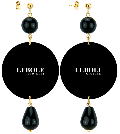 Orecchini Coccinella Grande Nero - Lebole Maison