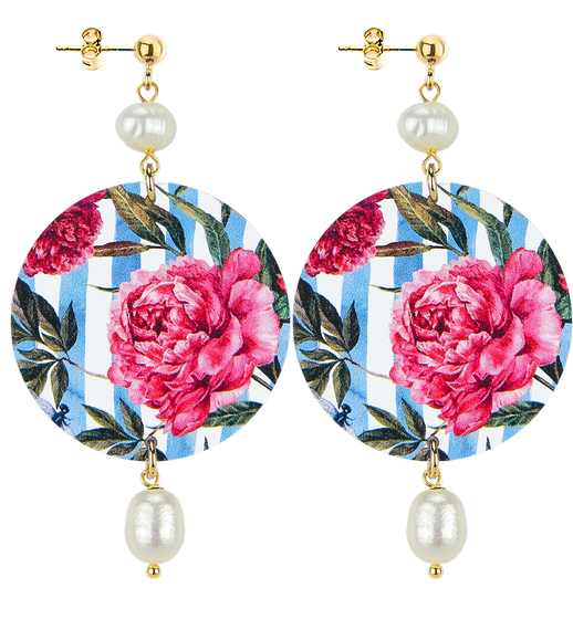 Orecchini Riga Azzurra Grande Perla - Lebole Maison