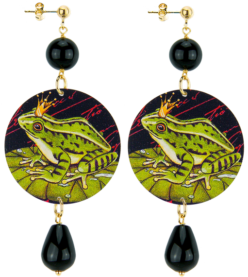 Orecchini Rana Grande Nero - Lebole Maison