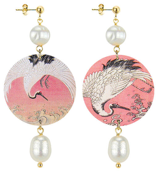 Orecchini Airone Classico Perla - Lebole Maison