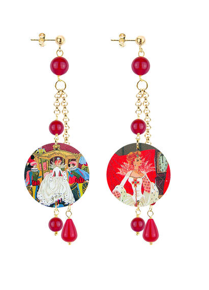 Orecchini Ciuffo Cenerentola Piccolo Rubino - Lebole Maison