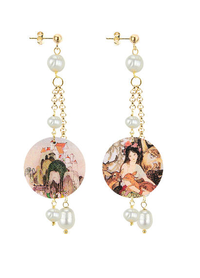 Orecchini Ciuffo Biancaneve Piccolo Perla - Lebole Maison