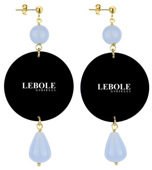 Orecchini Maria Antonietta Classico Celeste - Lebole Maison